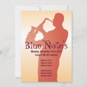 Einladungs-Schablonen-Ereignis-Jazz-Band Einladung (Rückseite)