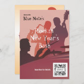 Einladungs-Schablonen-Ereignis-Jazz-Band Einladung (Vorne/Hinten)