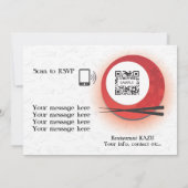 Einladungs-Schablonen-japanisches Restaurant Einladung (Rückseite)