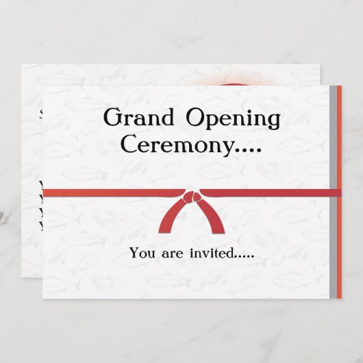 Einladungs-Schablonen-japanisches Restaurant Einladung (Vorne/Hinten)