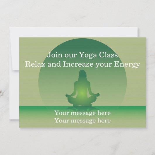 Einladungs-Schablonen-Yoga Einladung (Vorderseite)