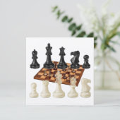 Einladungs-Schach-Turnier Einladung (Stehend Vorderseite)