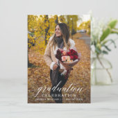 Einladungs-Skript der Graduierungspartei mit Foto Einladung (Stehend Vorderseite)