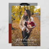 Einladungs-Skript der Graduierungspartei mit Foto Einladung (Vorne/Hinten)