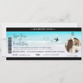 Einladungs-Ticket für den Boarding Beach Wedding Einladung (Vorderseite)