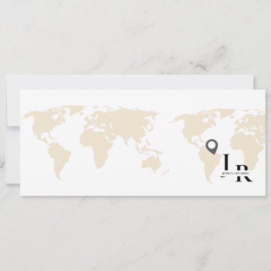 Einladungs-Ticket für Gold-Hochzeiten - Boarding Einladung (Rückseite)