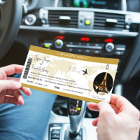 Einladungs-Ticket für Gold-Hochzeiten - Boarding