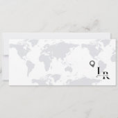 Einladungs-Ticket für Navy Blue Wedding Boarding Einladung (Rückseite)