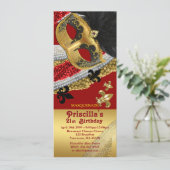 "Einladungs-Ticket-Stil", "Geburtstagsfrauen jeden Einladung (Stehend Vorderseite)