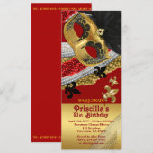 "Einladungs-Ticket-Stil", "Geburtstagsfrauen jeden Einladung (Vorne/Hinten)