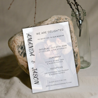 Einladungs-Vorlage für Hochzeiten mit Foto-Slots Einladung