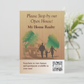 Einladungs-Vorlage Meine Zuhause Realty Einladung (Stehend Vorderseite)