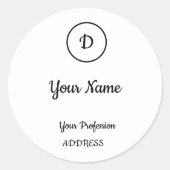 Einladungs-Werbegeschenk für die Werbegeschenk-Vis Runder Aufkleber (Vorderseite)