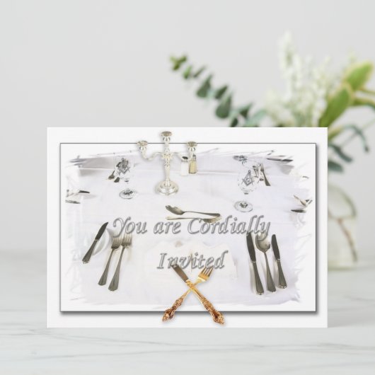 EINLADUNGSDINNERKARTEN EINLADUNG (Stehend Vorderseite)