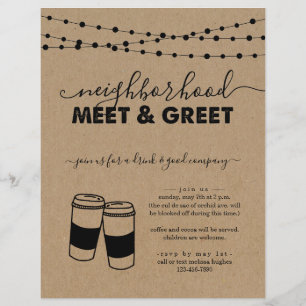 Einladungsflyer für die Neighborhood Meet and Gree Flyer