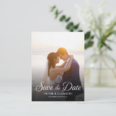 EINLADUNGSFOTO Hochzeit speichern Datum Postkarte (Stehend Vorderseite)