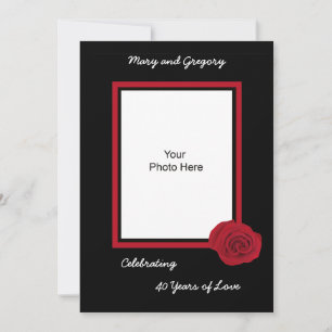 Einladungsfoto zum 40. Hochzeitstag Einladung