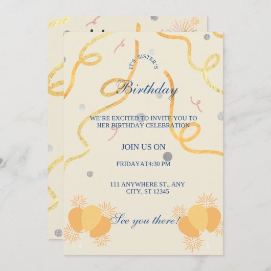 Einladungsgröße: 5" x 7" einladung (Vorne/Hinten)