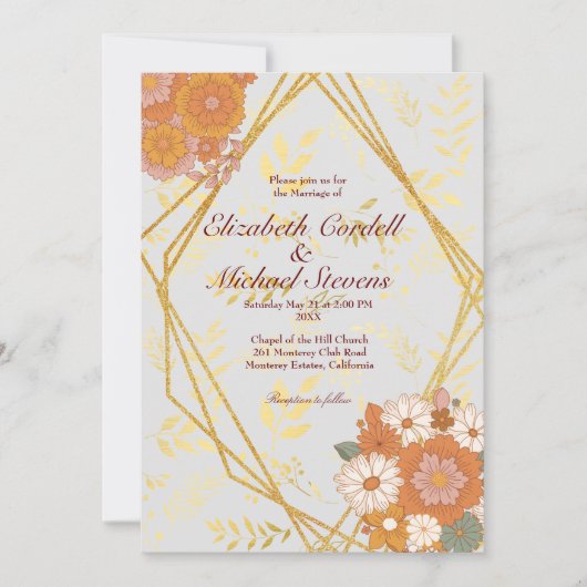 Einladungsgröße für Hochzeiten: 5"x7", Papier: Mat Einladung (Vorderseite)