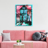 Einladungshaus Leinwanddruck (Insitu (Wohnzimmer))