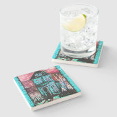 Einladungshaus Steinuntersetzer (Seitenansicht)