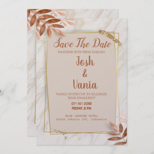 Einladungskarte (Vorne/Hinten)