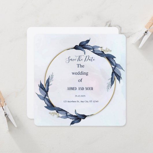 Einladungskarte (Vorderseite/Rückseite Beispiel)