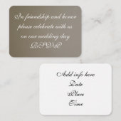 Einladungskarte (Vorne/Hinten)