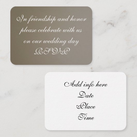 Einladungskarte (Vorne/Hinten)