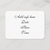 Einladungskarte (Rückseite)