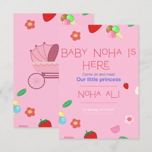 Einladungskarte (Vorne/Hinten)