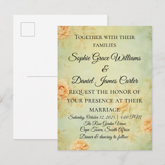 Einladungskarte (Vorne/Hinten)