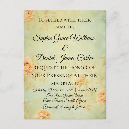 Einladungskarte (Vorderseite)