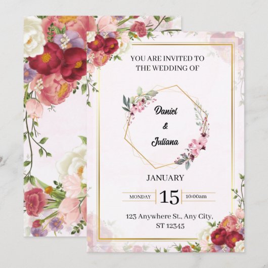 Einladungskarte (Vorne/Hinten)