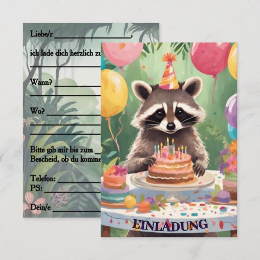 Einladungskarte (Vorne/Hinten)