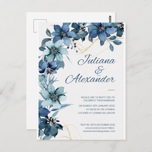 Einladungskarte (Vorne/Hinten)