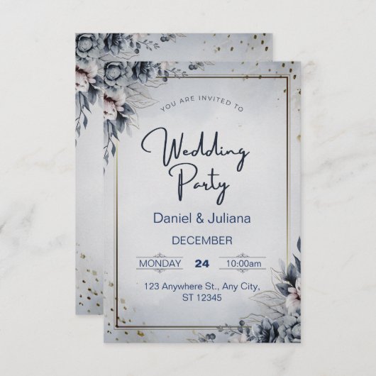 Einladungskarte (Vorne/Hinten)