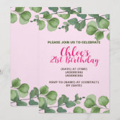 Einladungskarte, bearbeitbare Vorlage (Vorne/Hinten)