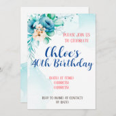 Einladungskarte, bearbeitbare Vorlage (Vorne/Hinten)