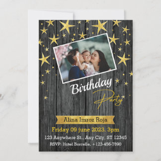 Einladungskarte der Geburtstagspartei, Größe: 5" x Einladung