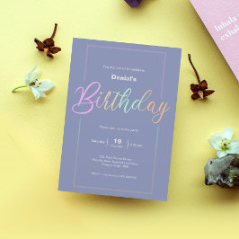 Einladungskarte der Geburtstagspartei | Rainbow Co Einladung