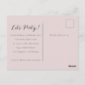 Einladungskarte des verblichenen Fotos (Rückseite)