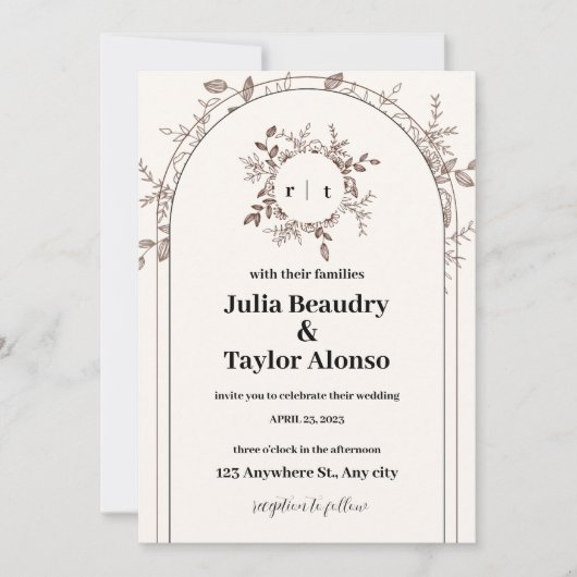 Einladungskarte Einladung (Vorderseite)