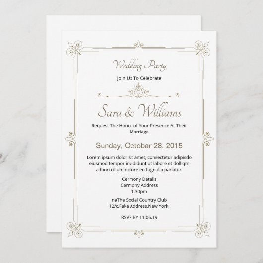 Einladungskarte Einladung (Vorne/Hinten)