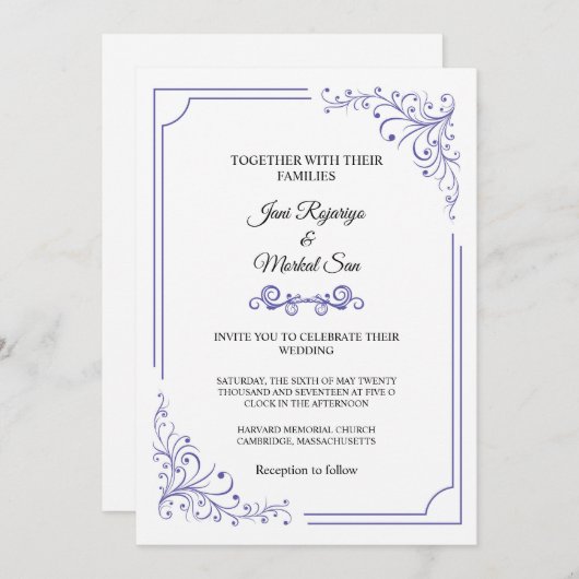 Einladungskarte Einladung (Vorne/Hinten)