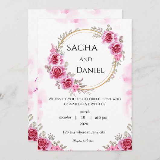 Einladungskarte Einladung (Vorne/Hinten)