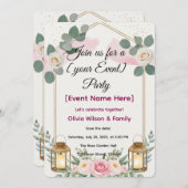 Einladungskarte Elegante Laterne Einladung (Vorne/Hinten)