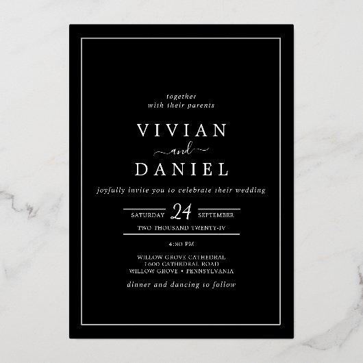 Einladungskarte Folieneinladung (Vorderseite)