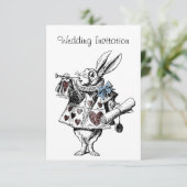 Einladungskarte für Alice im Wunderland Einladung (Stehend Vorderseite)