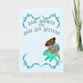 Einladungskarte für Baby Boy Shower